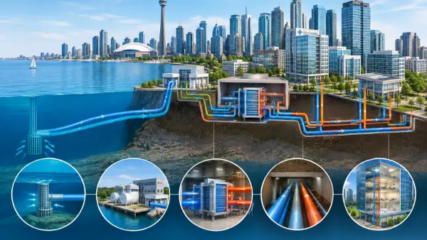 Toronto cools 200 downtown buildings with cold water from deep in Lake Ontario
