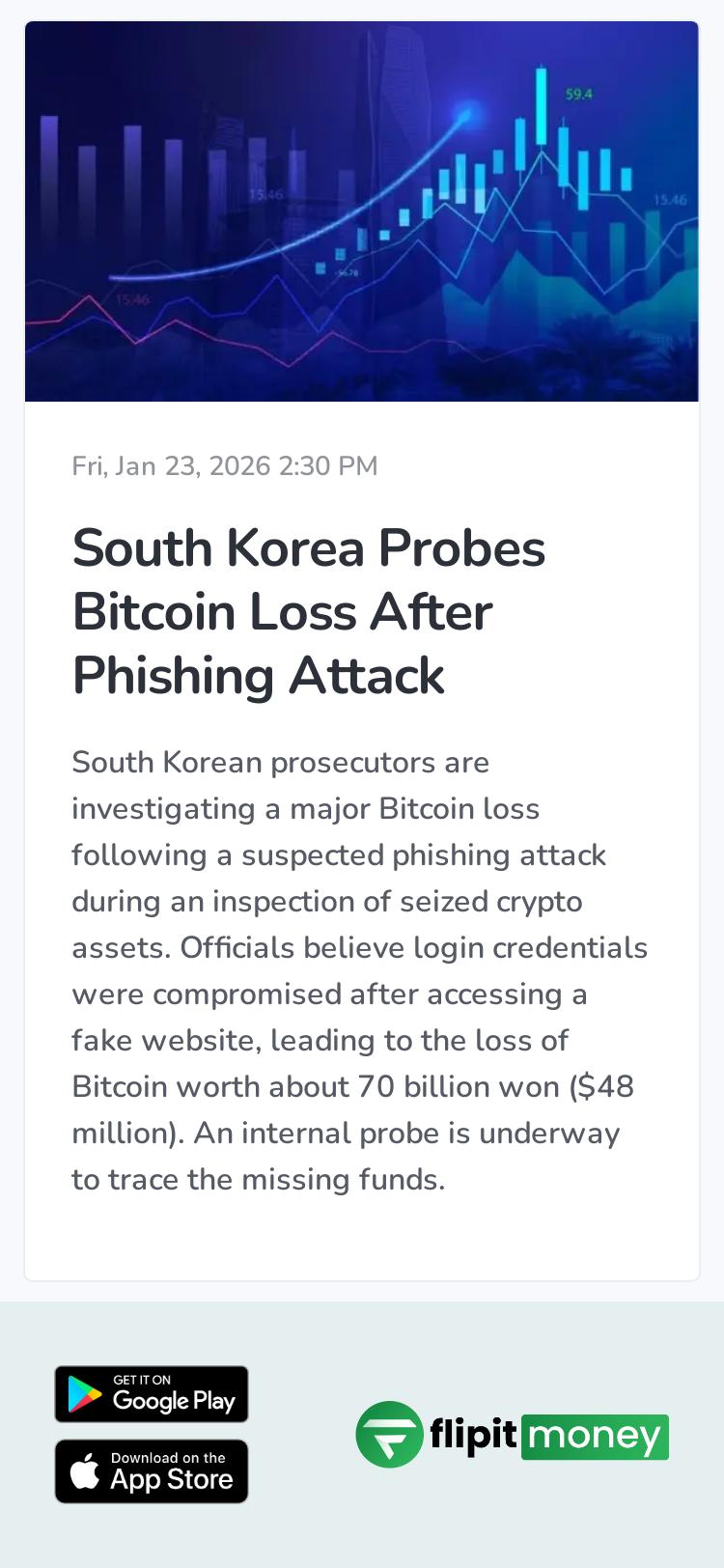 South Korea Probes Bitcoin Loss After Phishing Attack